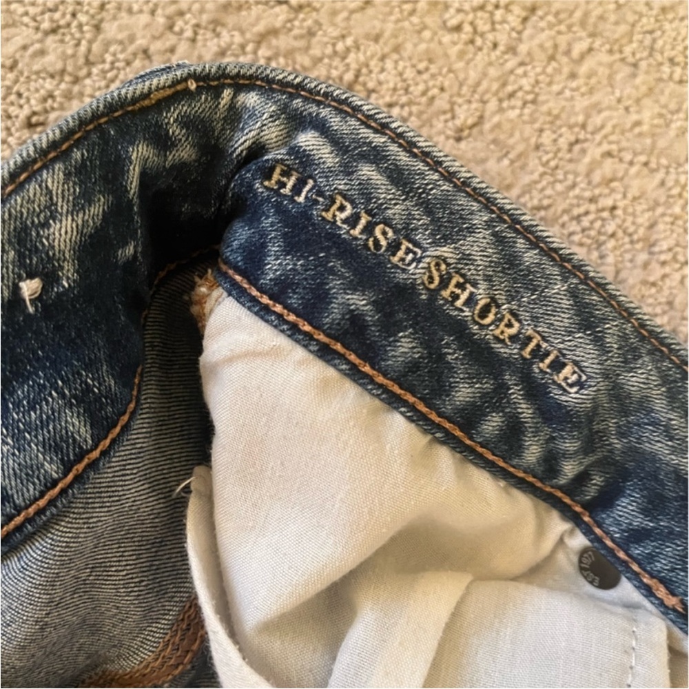 High Rise Denim Distressed Women's Shorts - Picture 8 of 11
